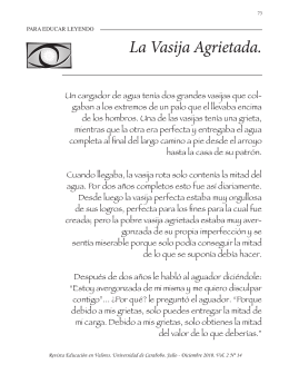 La Vasija Agrietada. - Portal de Revistas Electrónicas