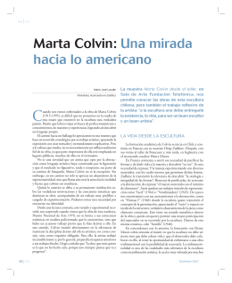 Marta Colvin: Una mirada hacia lo americano