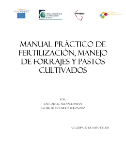 Manual Prá Manual Práctico de ctico de Fertilización, Manejo de