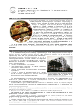 Aditivos alimentarios - Sociedad Española de Dietética y Ciencias