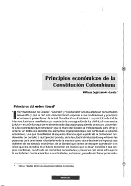 Principios económicos de la Constitución Colombiana