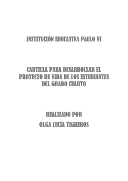 INSTITUCIÓN EDUCATIVA PAULO VI CARTILLA PARA