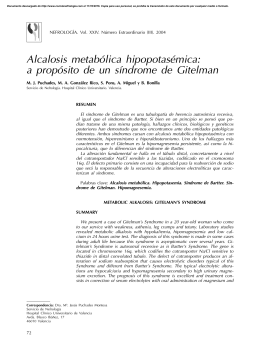 Alcalosis metabólica hipopotasémica: a propósito de un