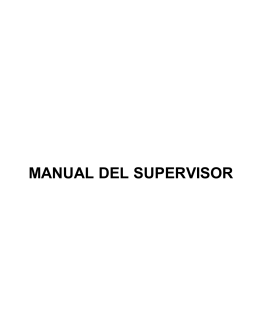 manual del supervisor