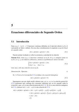 Ecuaciones diferenciales de Segundo Orden