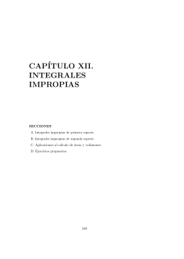 cap´itulo xii. integrales impropias