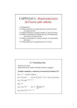 CAPITULO 3.- Representaciones de Fourier para señales.