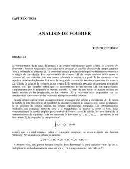 Capítulo Tres: Análisis de Fourier (Tiempo Continuo)