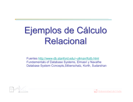 Ejemplos de Cálculo Relacional