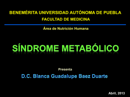 El Síndrome Metabólico - Facultad de Medicina