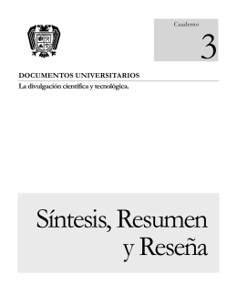Resumen_sintesis_resena - Instituto Tecnológico de Tizimín