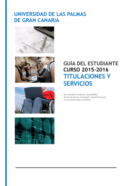 Guía de Titulaciones y Servicios ULPGC 2016-2017