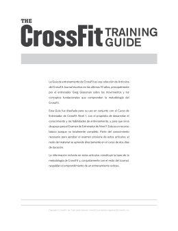 La Guía de entrenamiento de CrossFit es una colección de Artículos