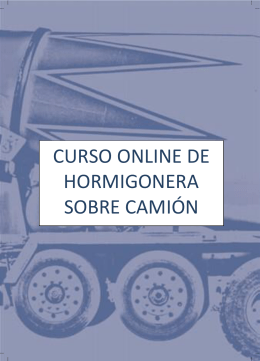 CURSO ONLINE DE HORMIGONERA SOBRE CAMIÓN