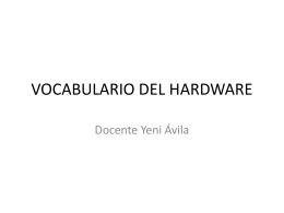 VOCABULARIO DEL HARDWARE