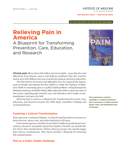 Relieving Pain in America