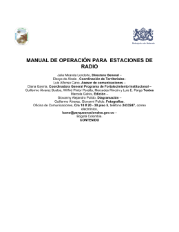 manual de operaciones estaciones de radio comunicaciones
