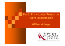 Perú: Principales Frutas de Agro-exportación