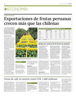 Exportaciones de frutas peruanas crecen más que las