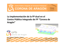 La implementación de la FP dual en el CPIFP Corona de Aragón