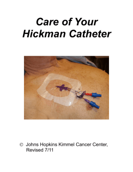 Care of Your Hickman Catheter