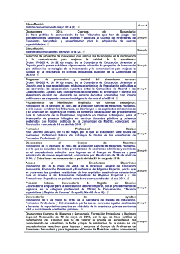 EducaMadrid: Boletín de normativa de mayo 2014 (1). Oposiciones