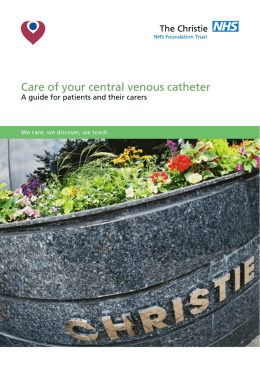 Care of your central venous catheter