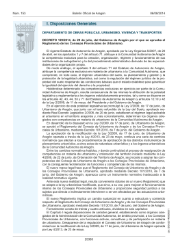 DECRETO 129/2014, de 29 de julio, del Gobierno de Aragón por el