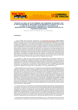 Decreto 52/2002, de 19 de febrero, del Gobierno de Aragón, por el