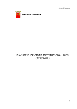 Proyecto Inicial del Plan de Publicidad 2009