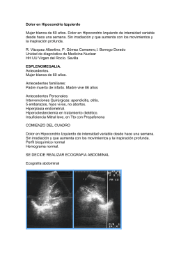 Dolor en Hipocondrio Izquierdo - Sociedad Española de Medicina