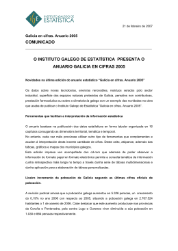 O Instituto Galego de Estatística presenta o Anuario Galicia en