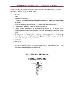 Trabajo exentos Educación Física IES La Canal 2011-2012