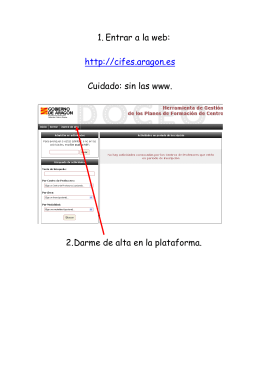 1. Entrar a la web: http://cifes.aragon.es Cuidado: sin las www. 2
