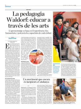 La pedagogia Waldorf: educar a través de les arts