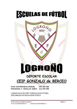 CEIP GONZALO de BERCEO - Escuelas de Fútbol de Logroño