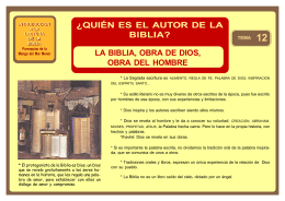¿quién es el autor de la biblia? la biblia, obra de dios, obra del