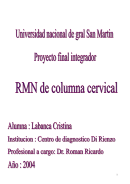 RMN de columna cervical