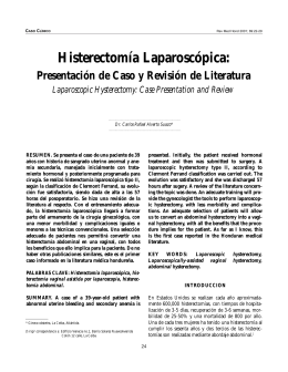 Histerectomía Laparoscópica - Centro de Información Sobre