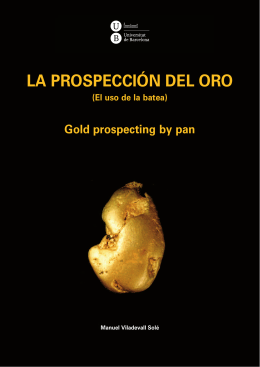 la prospección del oro - Publicacions i Edicions de la Universitat de