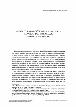 Origen y formación del leísmo en el español del Paraguay. Ensayo