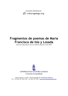 Fragmentos de poemas de María Francisca de