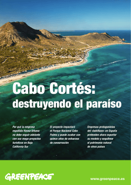 Cabo Cortés: destruyendo el paraíso