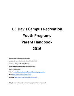 Parents Handbook 2016 - UC Davis Campus Recreation and Unions