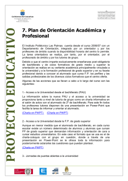 7. Plan de orientación académica y profesional