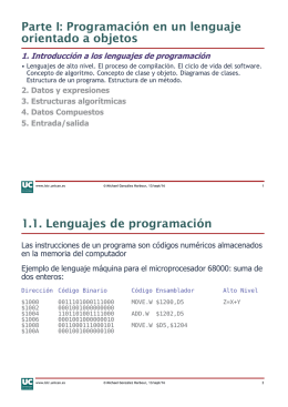 1. Introducción a los lenguajes de programación - ISTR