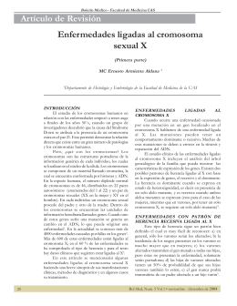 Enfermedades ligadas al cromosoma sexual X Artículo de Revisión