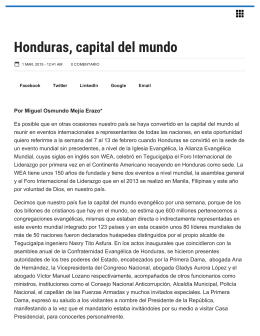 Honduras, capital del mundo