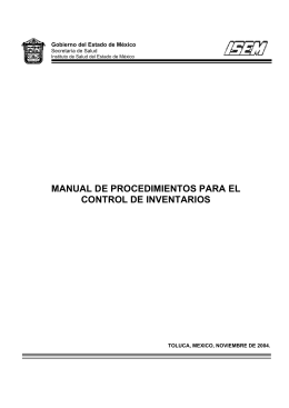 manual de procedimientos para el control de inventarios