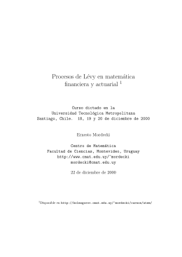 Procesos de Lévy - Centro de Matematica